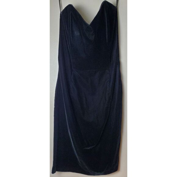 Scott McClintock Dresses & Skirts - Scott Mcclintock Y2K Strapless Black Velvet Whimsigoth‎ Prom Dress Dark Romantic